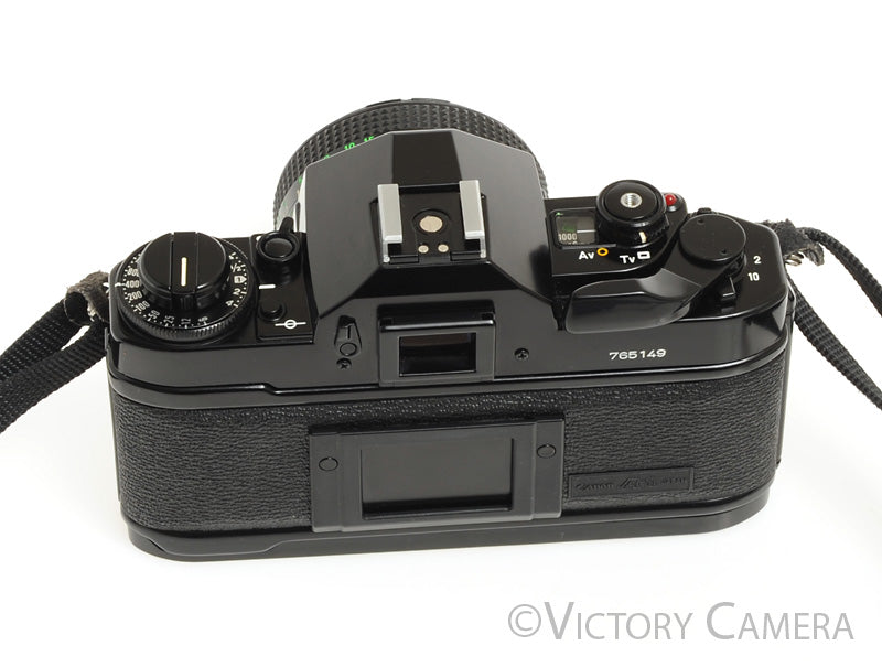 Canon A-1 A1 35mm Black Camera w/ 50mm F1.8 Lens -New Seals, No Squeak- [EX+] - Victory Camera