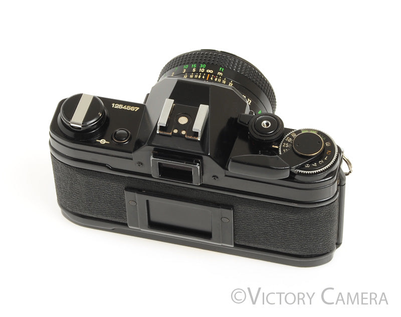 Canon AE-1 35mm Black Film Camera with 50mm f1.8 Lens -New Seals- [EXC] - Victory Camera