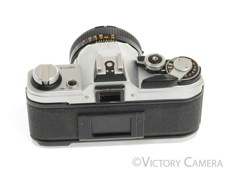 Canon AE-1 35mm Chrome Camera 50mm F1.8 Lens -New Seals, No Squeak- [EXC] - Victory Camera