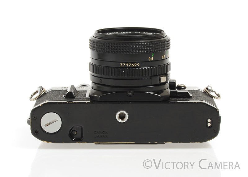 Canon AE-1 35mm Black Film Camera with 50mm f1.8 Lens -New Seals- [EXC] - Victory Camera