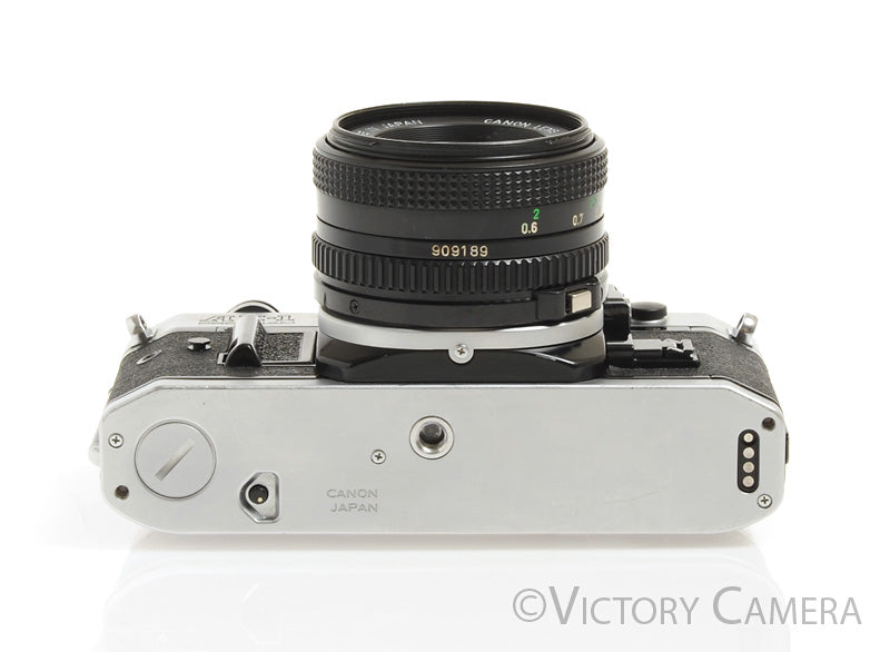 Canon AE-1 Program Chrome 35mm Film Camera w/ 50mm F1.8 Lens -New Seals- [EX+] - Victory Camera