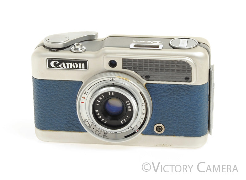 Canon Demi Blue Leather Half Frame 35mm Film Camera -No Meter- [Good] - Victory Camera