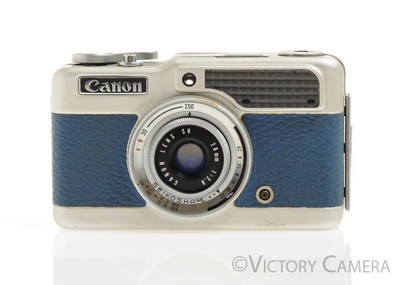 Canon Demi Blue Leather Half Frame 35mm Film Camera -No Meter- [Good] - Victory Camera