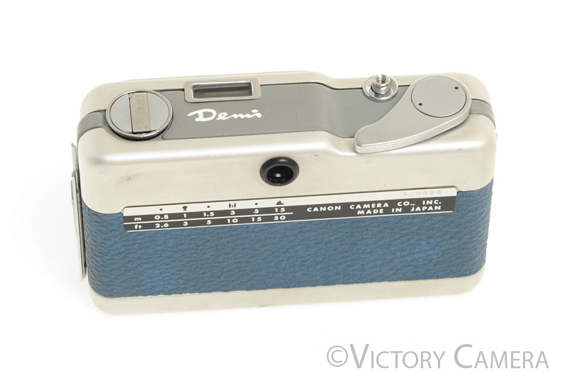 Canon Demi Blue Leather Half Frame 35mm Film Camera -No Meter- [Good] - Victory Camera