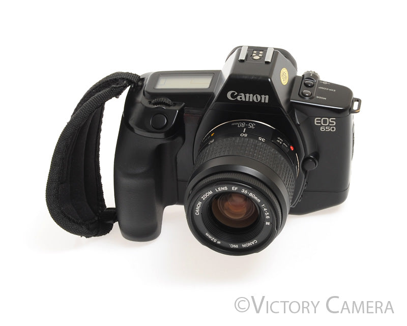 Canon EOS 650 Autofocus 35mm FILM Camera w/ Canon 35-80mm Zoom Lens [EXC] - Victory Camera