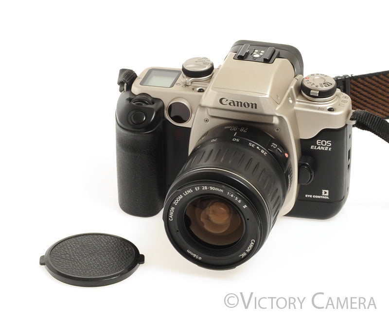 Canon EOS Elan IIE II E 35mm FILM Camera w 28-90mm II Zoom Lens -Clean- - Victory Camera