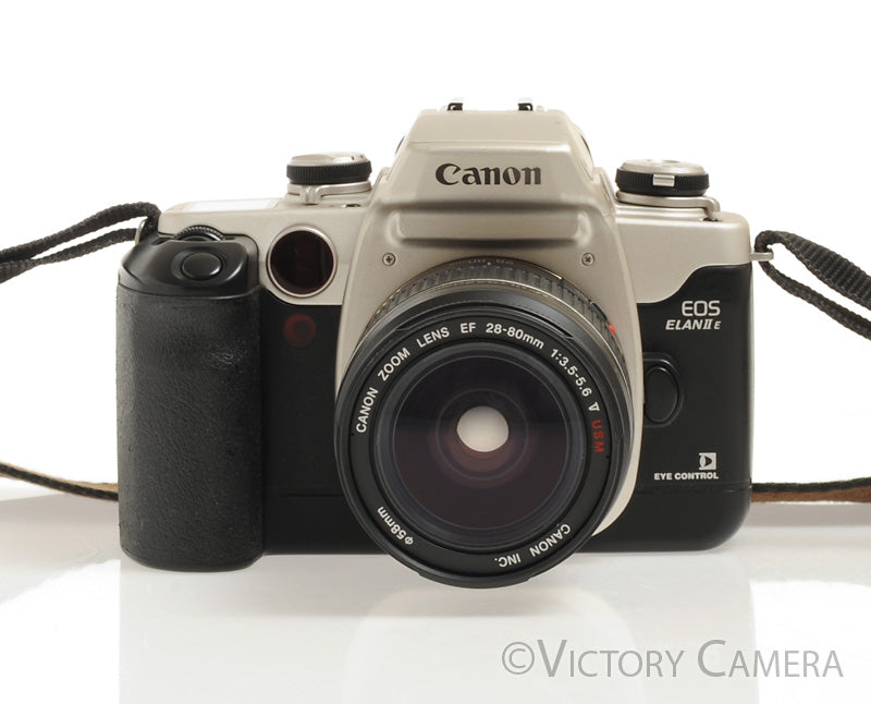 Canon EOS Elan IIE II E 35mm FILM Camera w 28-80mm V Zoom Lens -Clean w/ Box- - Victory Camera