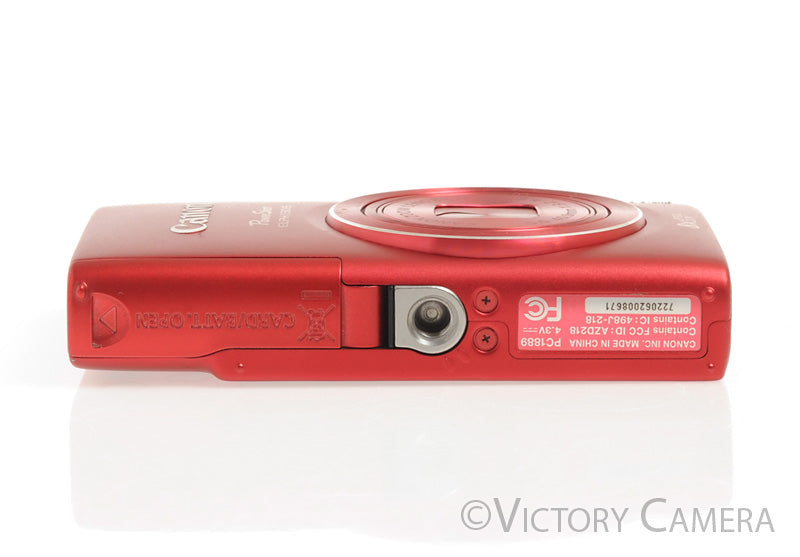 Canon PowerShot ELPH 130 IS Red 16MP Digital Point &amp; Shoot Camera [EXC-]