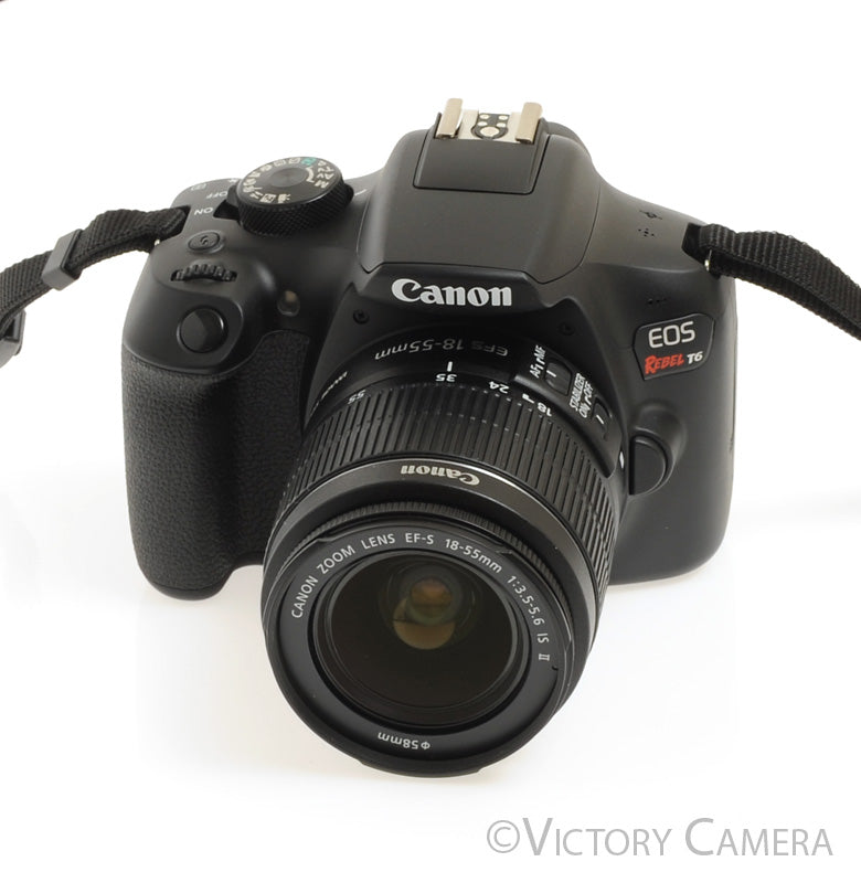 Canon Rebel T6 Digital SLR Camera Body 18mp w/ 18-55mm Lens [EXC+] - Victory Camera