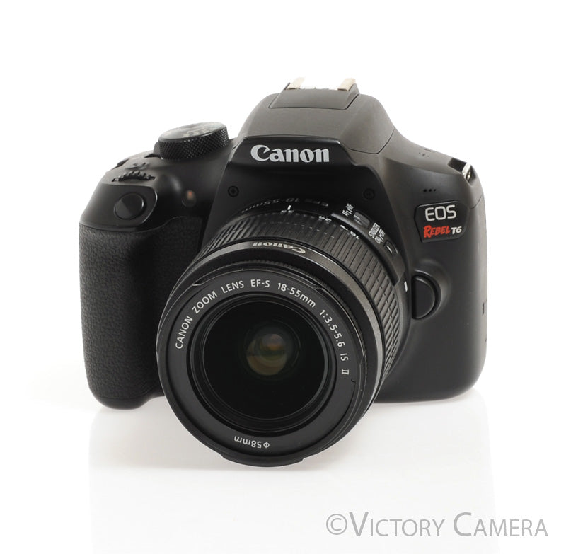 Canon Rebel T6 18MP Digital SLR Camera Body  w/ 18-55mm Lens -Clean- - Victory Camera