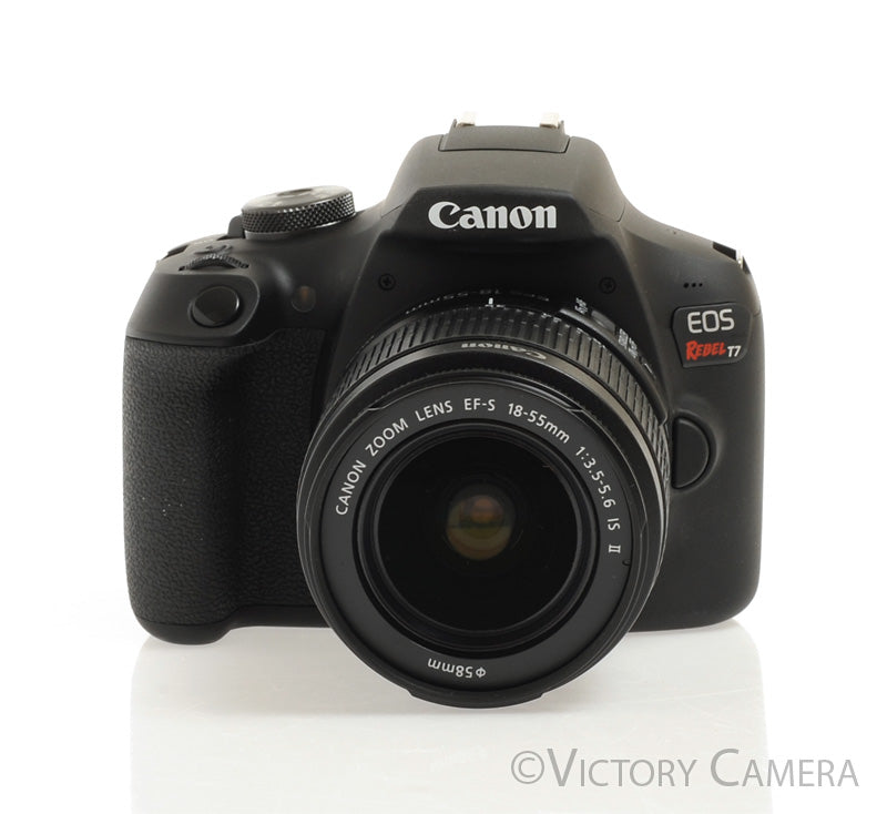 Canon EOS Rebel T7 24.1MP Digital SLR Camera w/ EF-s 18-55mm II Lens  [EXC+] - Victory Camera