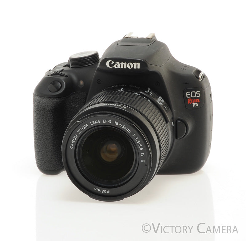 Canon Rebel T5 18MP Digital SLR Camera Body w/ 18-55mm II Zoom Lens [EXC+] - Victory Camera