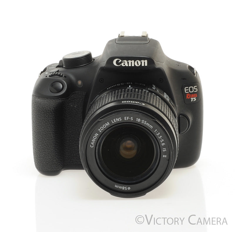 Canon Rebel T5 18MP Digital SLR Camera Body w/ 18-55mm II Zoom Lens [EXC+] - Victory Camera