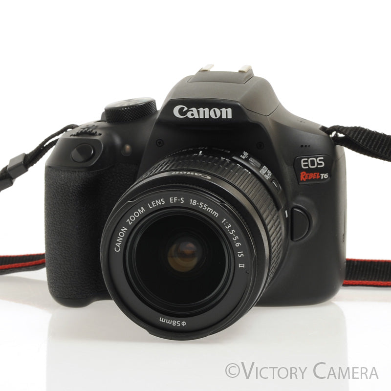 Canon Rebel T6 Digital SLR Camera Body 18mp w/ 18-55mm Lens [EXC+] - Victory Camera