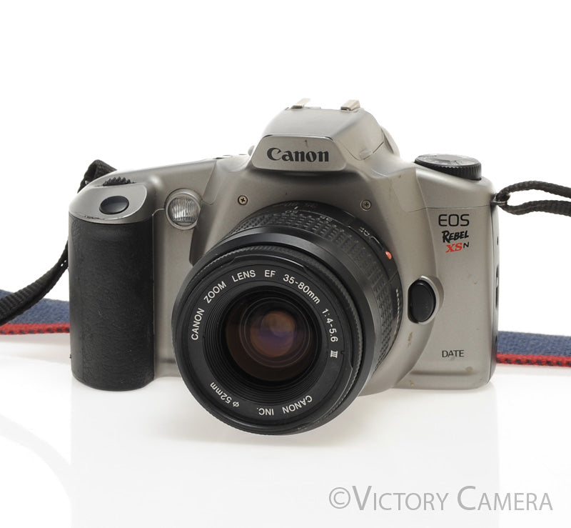 Canon Rebel XS N 35mm Autofocus Film Camera w/ 35-80mm Zoom Lens [EXC]