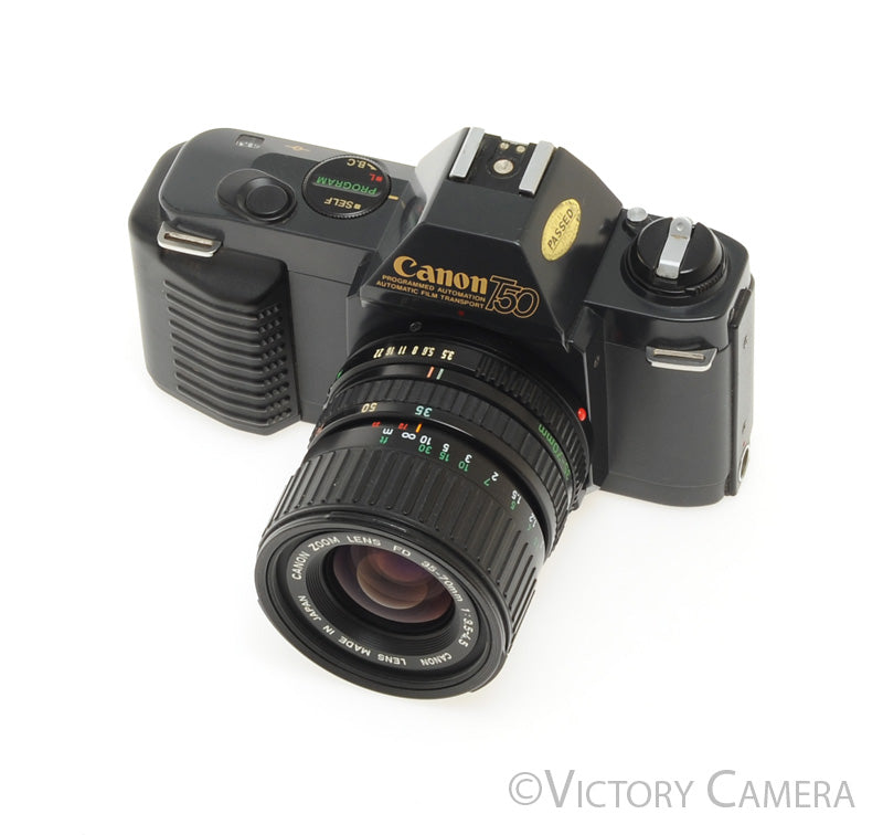 Canon T50 35mm Film SLR Camera w/ 35-70mm F3.5-4.5 Zoom Lens [EXC] - Victory Camera