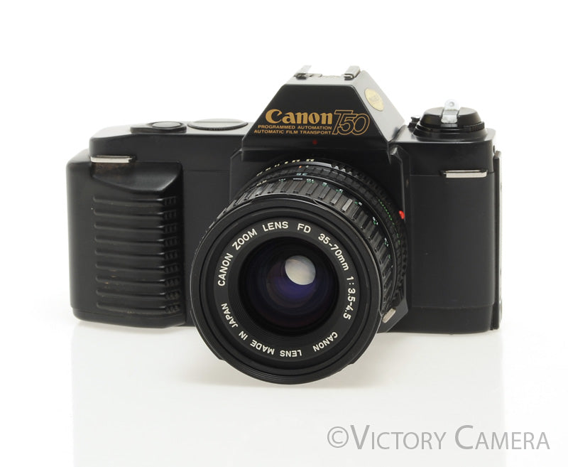 Canon T50 35mm Film SLR Camera w/ 35-70mm F3.5-4.5 Zoom Lens [EXC] - Victory Camera