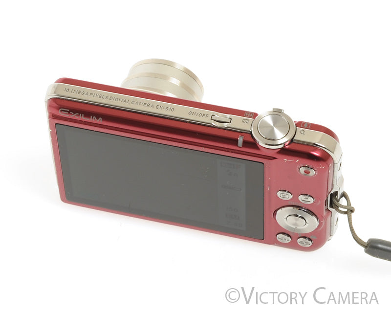 Casio EXILM EX-S10 Red 10.1MP Digital Point &amp; Shoot Camera [EXC-] - Victory Camera