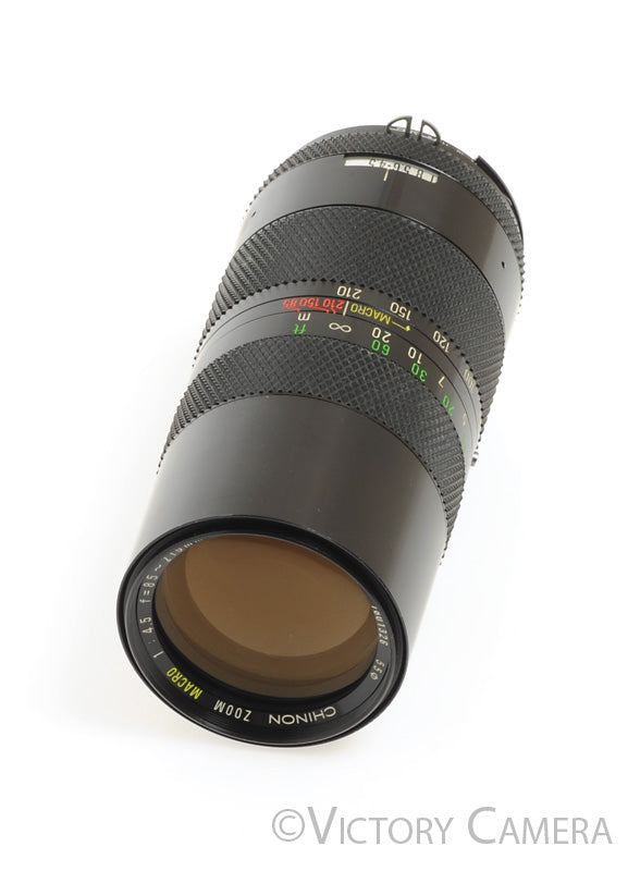 Chinon 85-210mm f4.5 Multi Coated Telephoto Zoom Lens for Nikon AI [EXC+] - Victory Camera