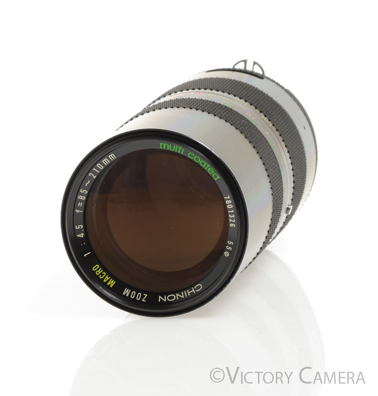 Chinon 85-210mm f4.5 Multi Coated Telephoto Zoom Lens for Nikon AI [EXC+] - Victory Camera