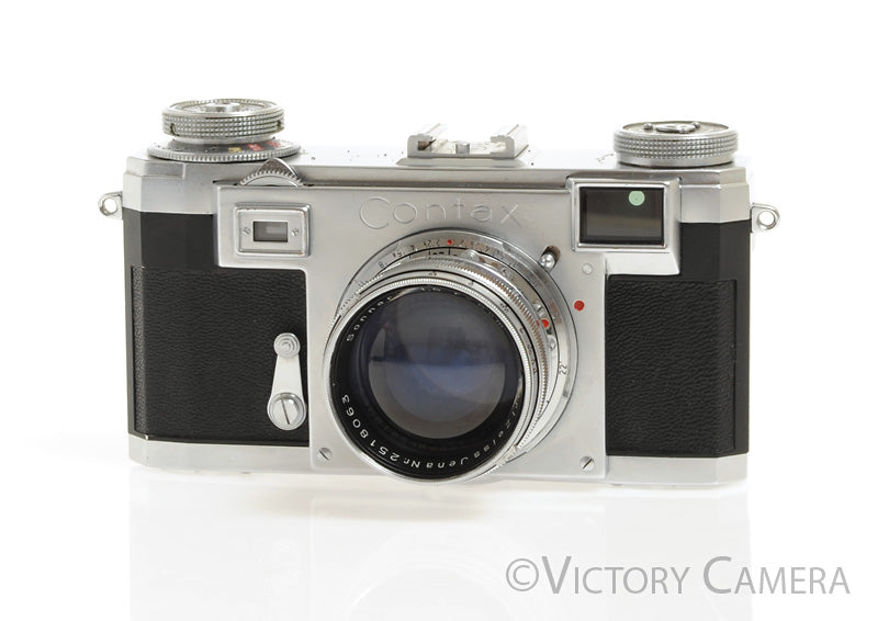 Contax IIa Rangefinder Camera w/ 5cm 50mm f1.5 Sonnar -Clean and Working- [EXC+] - Victory Camera