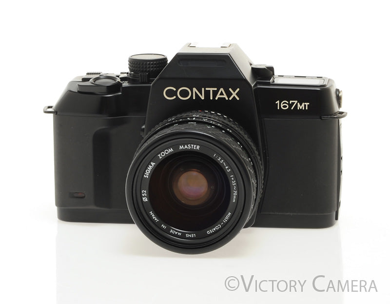 Contax 167MT 167 MT Black 35mm SLR Camera w/ 35-70mm Zoom Lens [EXC-]