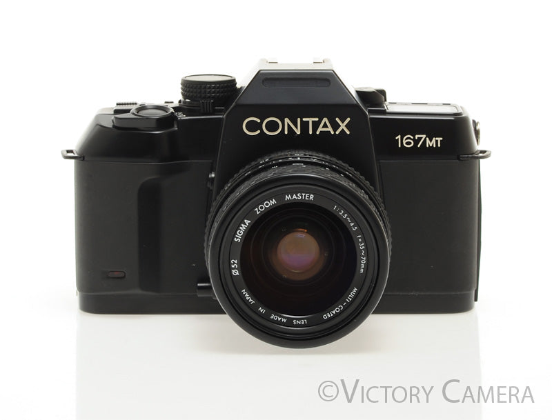 Contax 167MT 167 MT Black 35mm SLR Camera w/ 35-70mm Zoom Lens [EXC-]