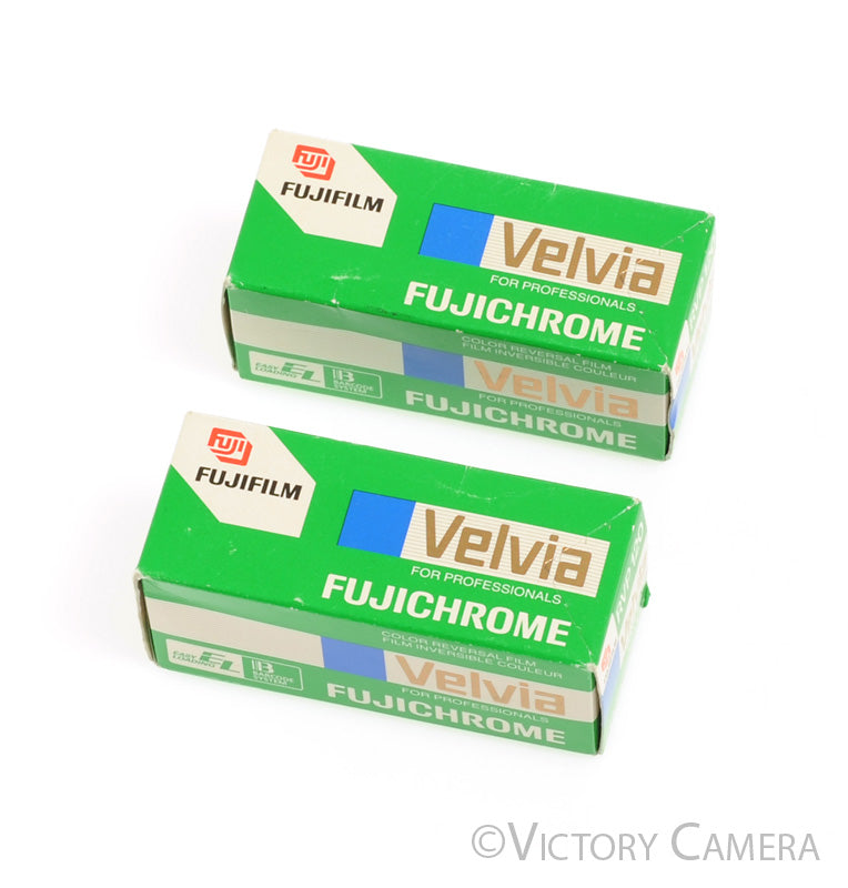 2x Fuji Fujifilm Velvia 100 120 Medium Format Film Roll -Expired 2000- [AS-IS] - Victory Camera