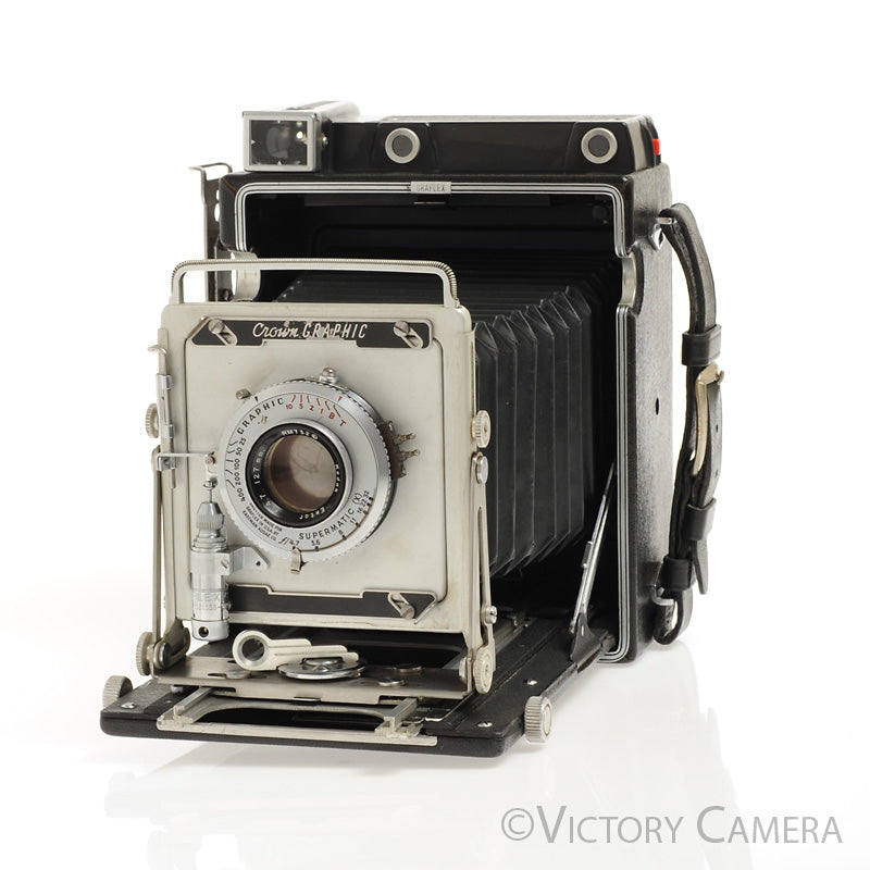 Graflex Crown Graphic 4x5 View Camera w/ 127mm f4.7 Ektar Lens [EXC] - Victory Camera