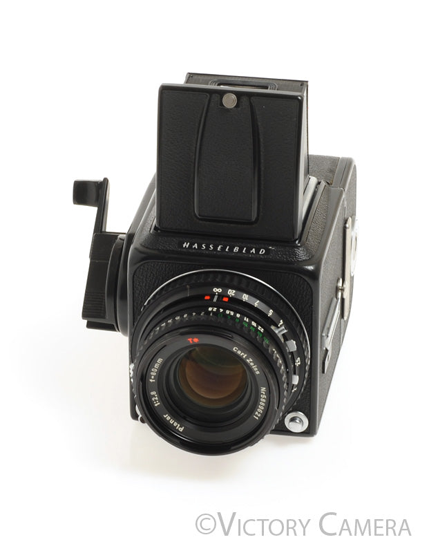 Hasselblad 500c/m 500cm Black Camera 80mm T* Lens A12 WLF -Good Seals- [EX+] - Victory Camera