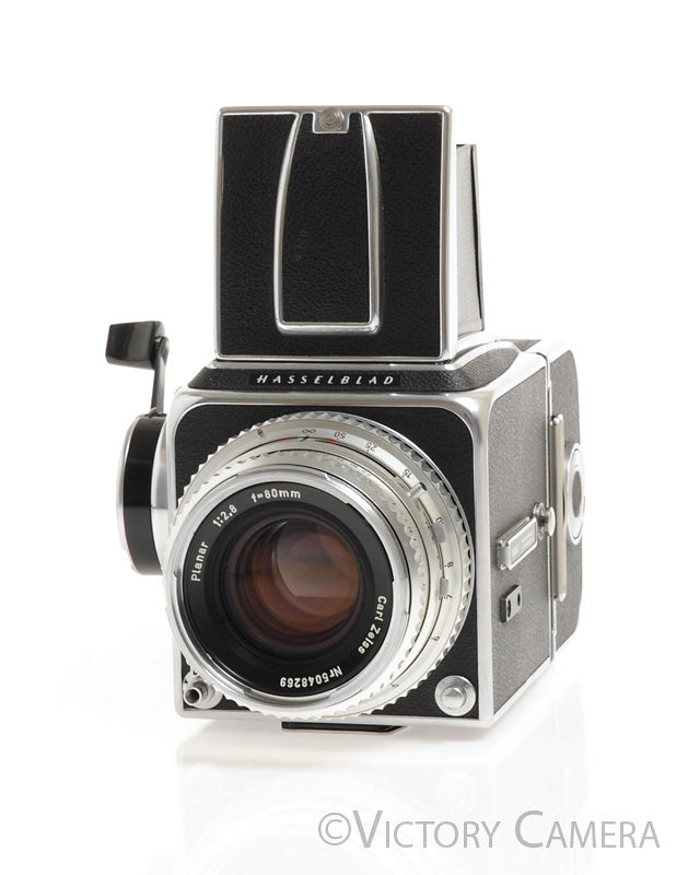 Hasselblad 500c Chrome Medium Format Camera w/ 80mm C Lens 12 Back -New Seals- - Victory Camera