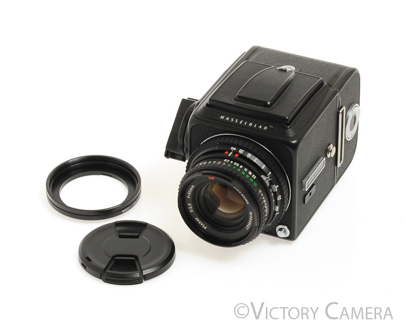 Hasselblad 500c/m 500cm Black Camera 80mm T* Lens A12 WLF -Good Seals- [EX+] - Victory Camera