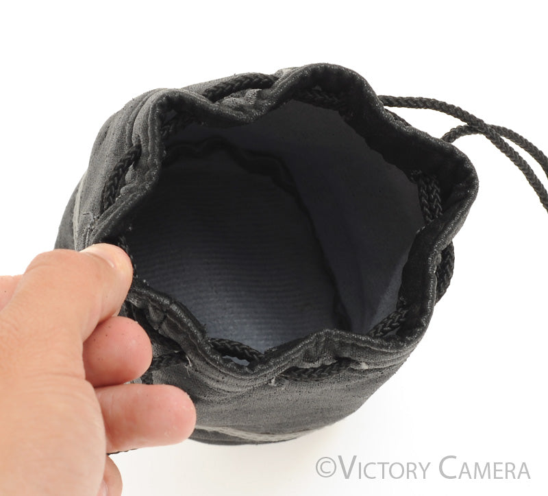 Hasselblad Genuine Leather Black &amp; Grey Soft Lens Case ~ 5&quot; Long [EXC] - Victory Camera