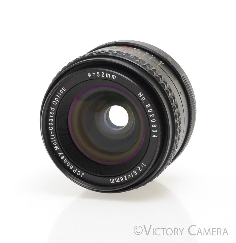 JCPenney Multi-Coated 28mm f2.8 Wide Angle Lens for Pentax K Mount [EXC+] - Victory Camera