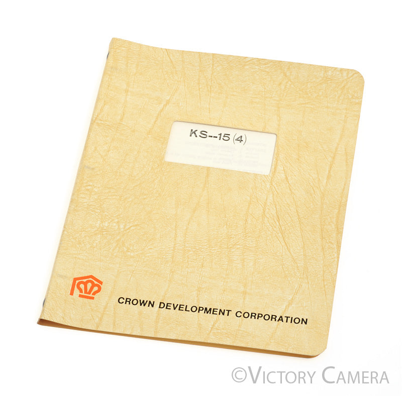 Leica KS--15(4) (M2R) Repair Training Manual Crown Development  -The Real Book!- - Victory Camera