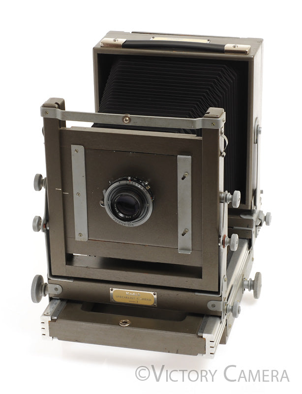 Rare Kodak Specialist Mod. 2 5x7 Gray Wooden Field Camera w/ Ektar 203mm [EXC+] - Victory Camera