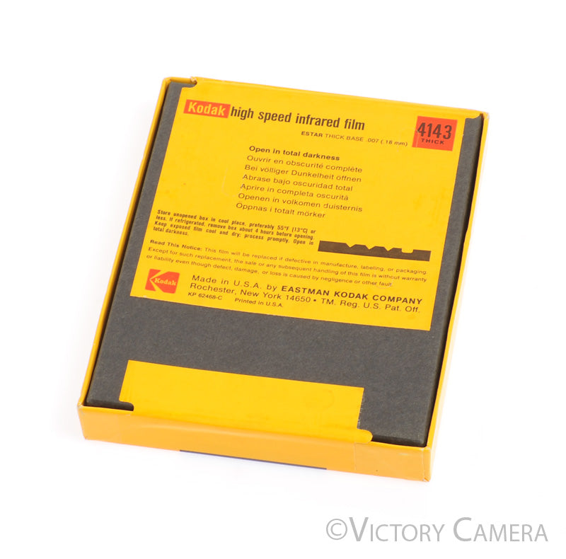 Kodak High Speed Infrared 4143 4x5 Large Format Film (25 Sheets) -Cold Stored- [Good] - Victory Camera