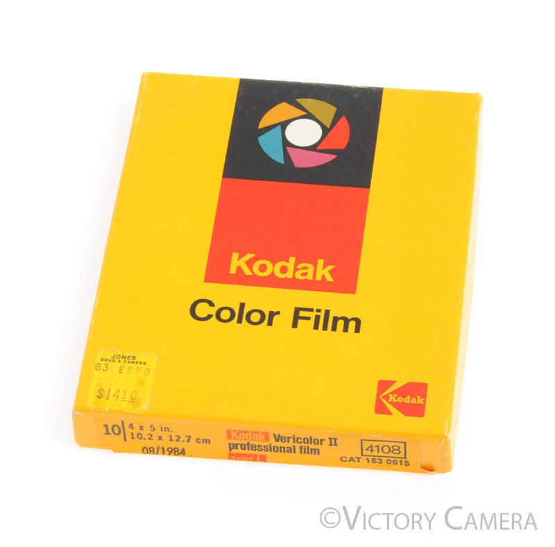 Kodak Vericolor II Type L 4x5 Large Format Film 10 Sheets -Unopened, Exp 1984- - Victory Camera