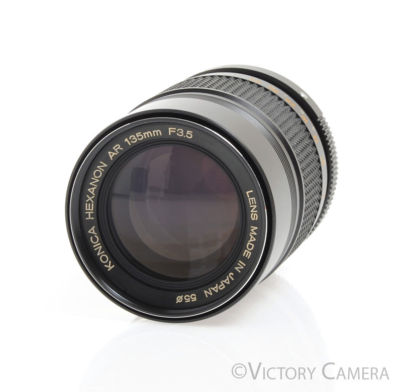 Konica Hexanon AR 135mm f3.5 Manual Focus Lens w/ Case -Clean-