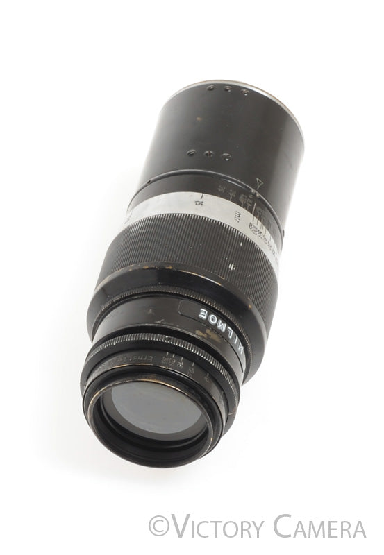 Leica 13.5cm 135mm f4.5 Uncoated Hektor Leica LTM Black Brass Lens -Slight Haze- - Victory Camera