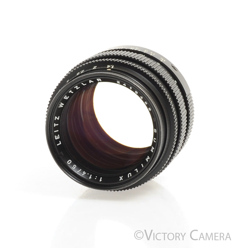 Leica Summilux 50mm F1.4 E43 V2 M Mount Black Lens  [EXC+] - Victory Camera