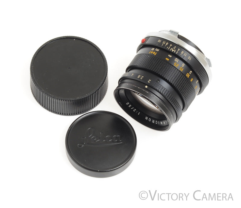 Leica 50mm F2 Summicron V3 Wetzler Black M Mount Prime Lens -Minor Haz