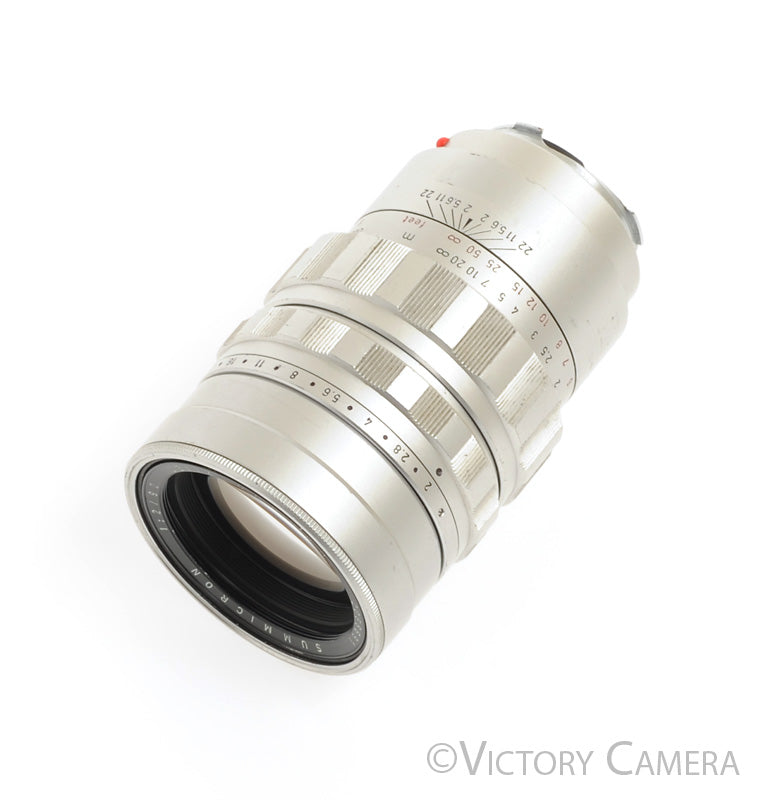 Leica 90mm f2 V1 Summicron-M Chrome M Mount Prime Lens [EXC]