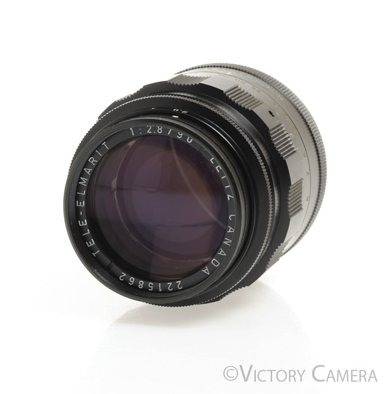 Leica 90mm f2.8 Tele-Elmarit Black &quot;Fat&quot; Telephoto Lens for M Mount [EXC+] - Victory Camera