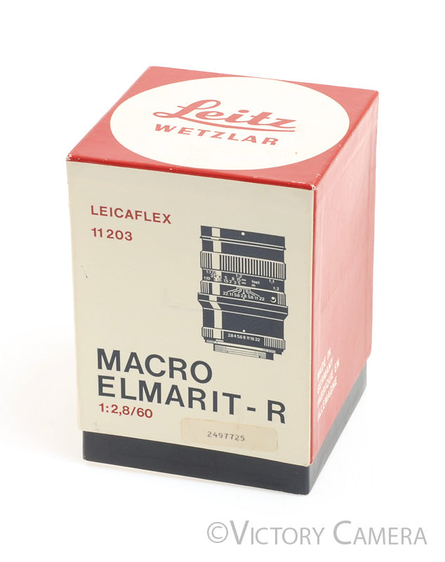 Leica Leicaflex Macro Elmarit-R 60mm f2.8 Box ONLY [EX+] - Victory Camera