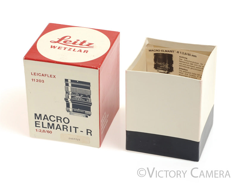 Leica Leicaflex Macro Elmarit-R 60mm f2.8 Box ONLY [EX+] - Victory Camera