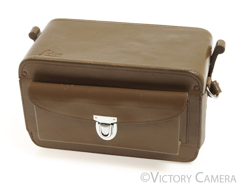 Leica Leitz Brown Leather M Universal System Case w/ Lens Mounts  [EXC+] - Victory Camera