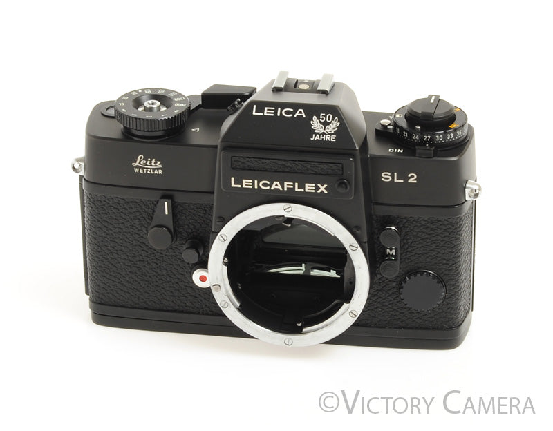 Leica Leicaflex SL2 SL 2 Black 50 JAHRE 35mm Film Camera -Good Seals- [MINT-] - Victory Camera