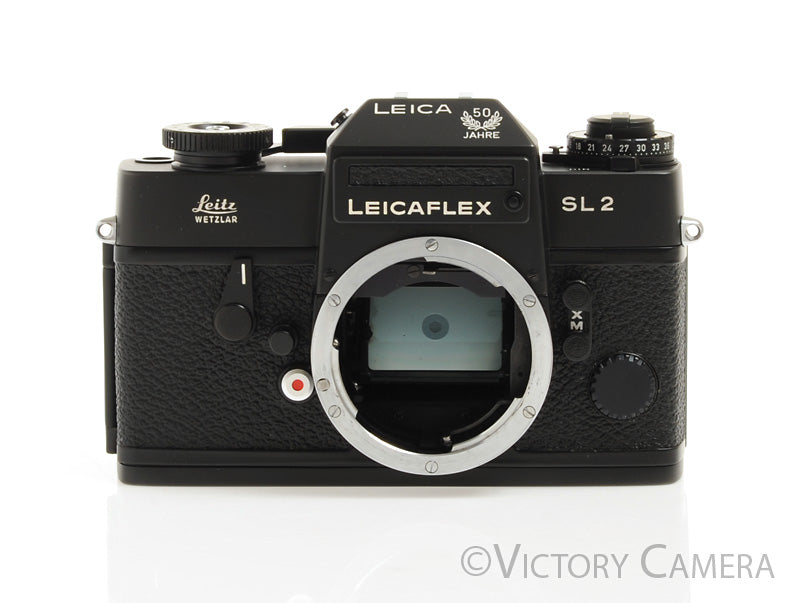 Leica Leicaflex SL2 SL 2 Black 50 JAHRE 35mm Film Camera -Good Seals- [MINT-] - Victory Camera