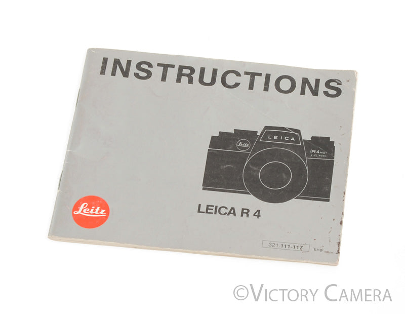 Leica R4 Genuine Instruction Manual Booklet (English) - Victory Camera